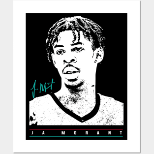 Ja Morant Headshot Posters and Art